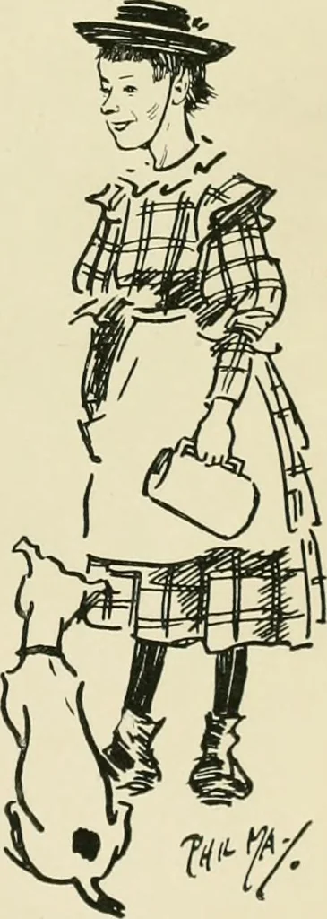 An illustration from Phil May's ABC; fifty-two original designs forming two humorous alphabets from A to Z, 1897, leaf 12