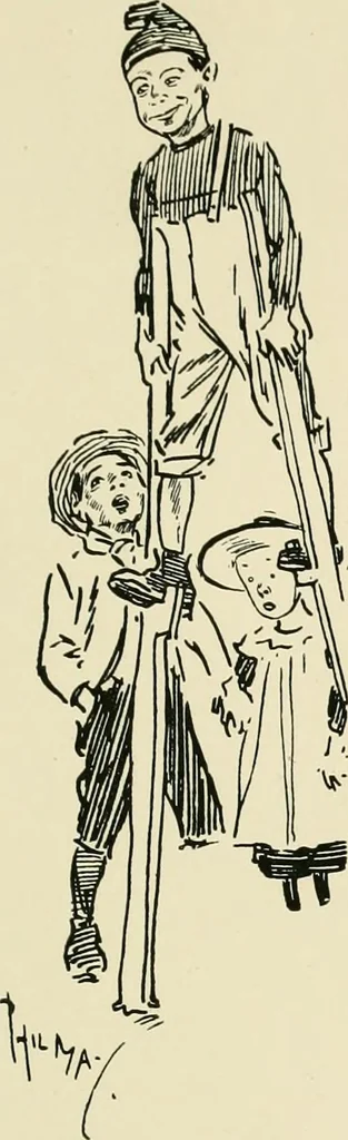 An illustration from Phil May's ABC; fifty-two original designs forming two humorous alphabets from A to Z, 1897, leaf 30