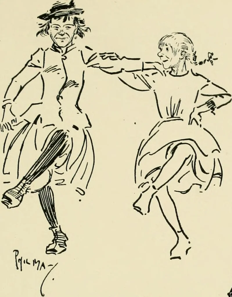 An illustration from Phil May's ABC; fifty-two original designs forming two humorous alphabets from A to Z, 1897, leaf 32