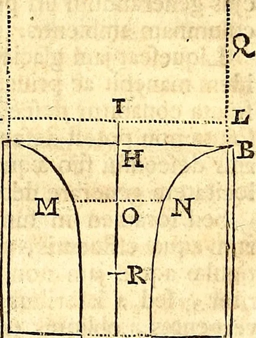 An illustration from Philosophiae naturalis principia mathematica, 1723, leaf 338