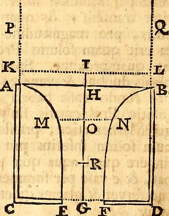 An illustration from Philosophiae naturalis principia mathematica, 1723, leaf 341