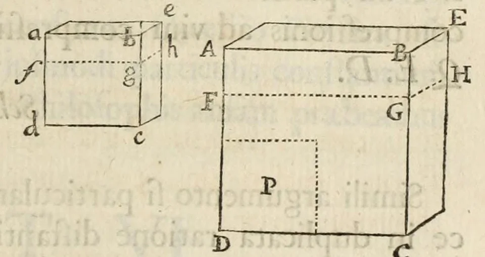 An illustration from Philosophiae naturalis principia mathematica, 1687, leaf 319