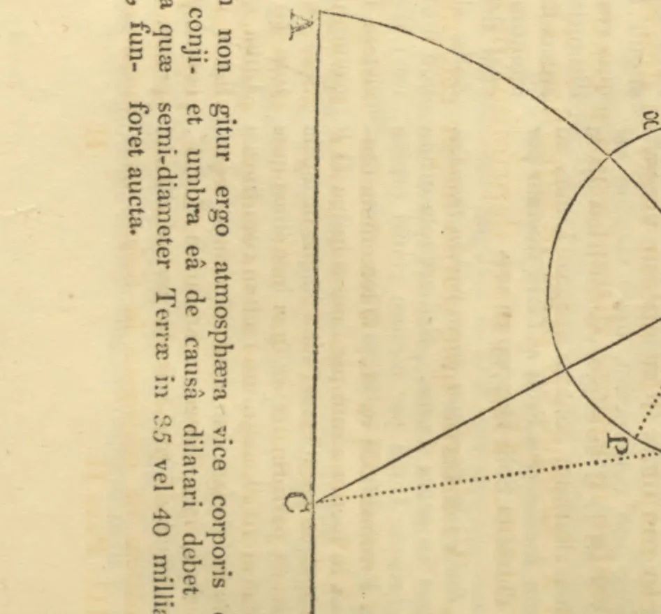 An illustration from Philosophiae naturalis principia mathematica. Perpetuis commentariis illustrata, communi studio Thomae Le Seur et Francisci Jacquier, 1822, leaf 121