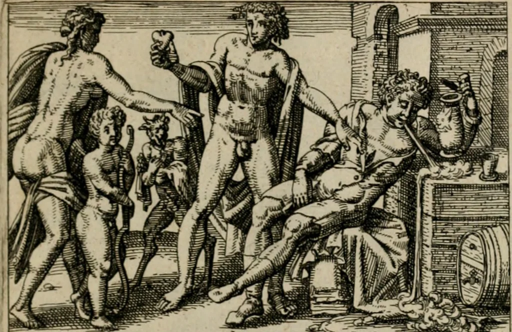 An illustration from PHILOSOPHIA PRACTICA, 1624, leaf 102