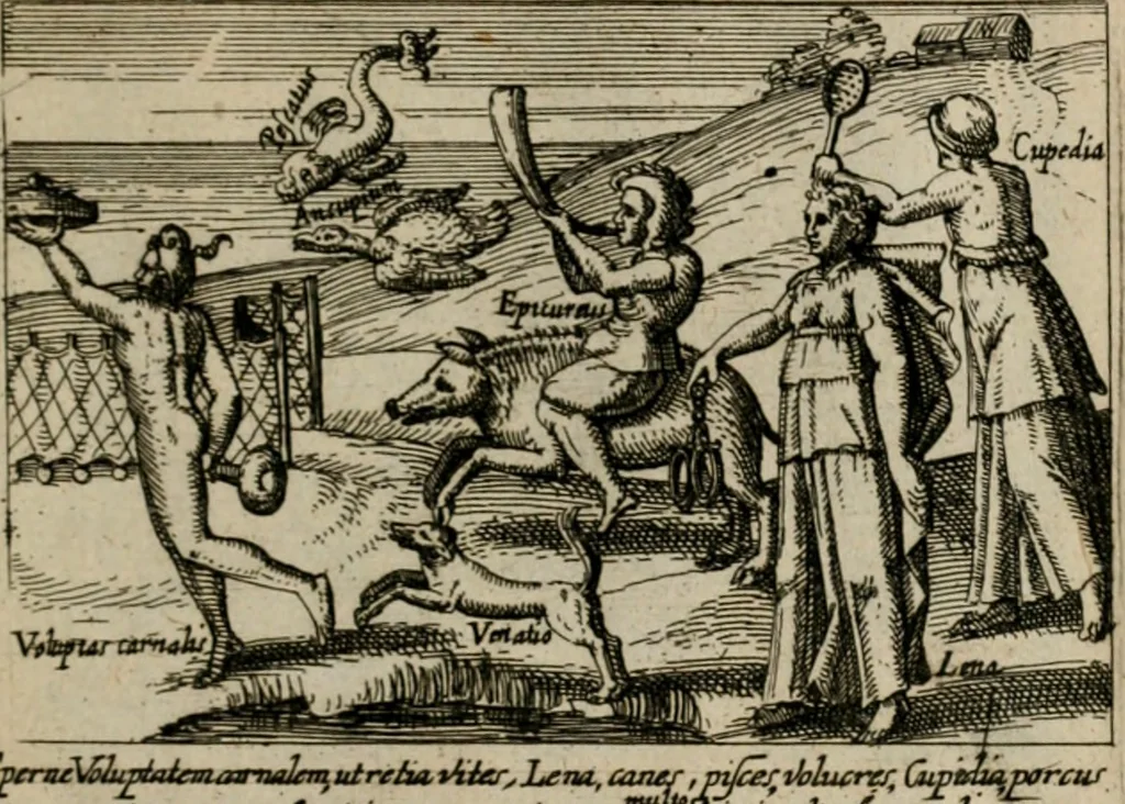 An illustration from PHILOSOPHIA PRACTICA, 1624, leaf 104