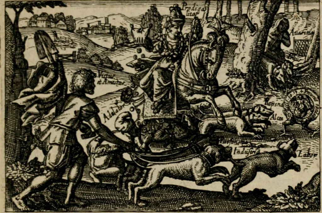 An illustration from PHILOSOPHIA PRACTICA, 1624, leaf 106