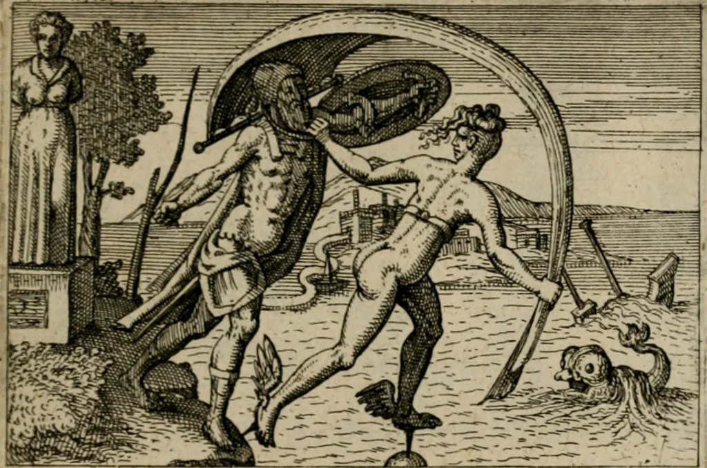 An illustration from PHILOSOPHIA PRACTICA, 1624, leaf 112