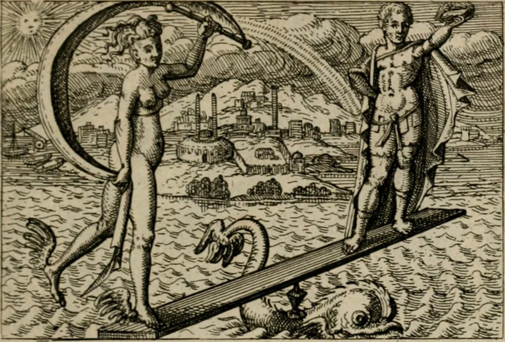 An illustration from PHILOSOPHIA PRACTICA, 1624, leaf 116