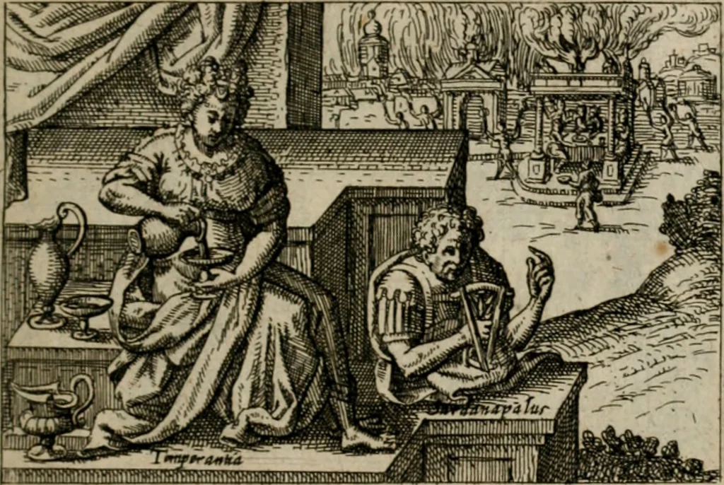 An illustration from PHILOSOPHIA PRACTICA, 1624, leaf 124