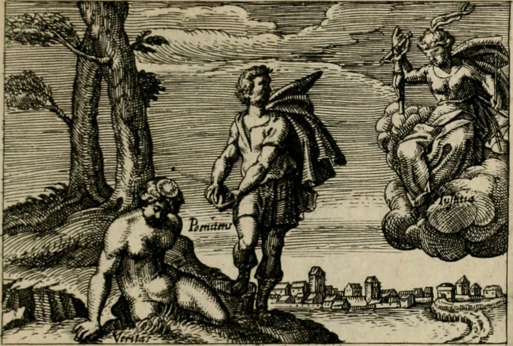 An illustration from PHILOSOPHIA PRACTICA, 1624, leaf 154