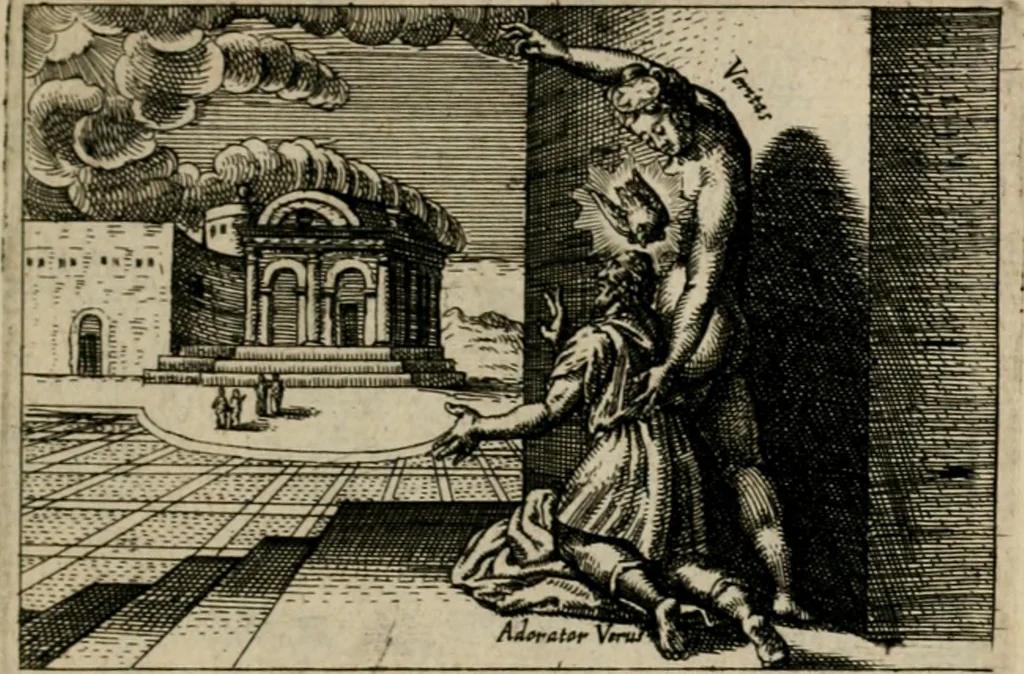 An illustration from PHILOSOPHIA PRACTICA, 1624, leaf 158