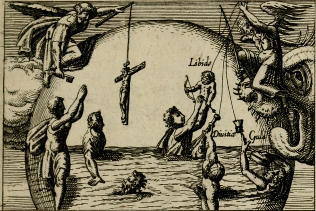 An illustration from PHILOSOPHIA PRACTICA, 1624, leaf 168