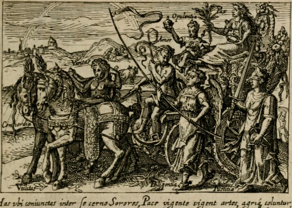 An illustration from PHILOSOPHIA PRACTICA, 1624, leaf 34