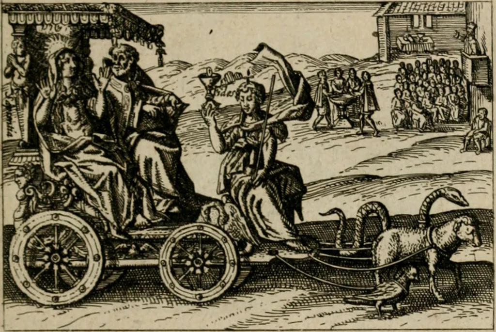 An illustration from PHILOSOPHIA PRACTICA, 1624, leaf 36