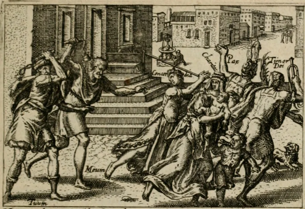 An illustration from PHILOSOPHIA PRACTICA, 1624, leaf 44