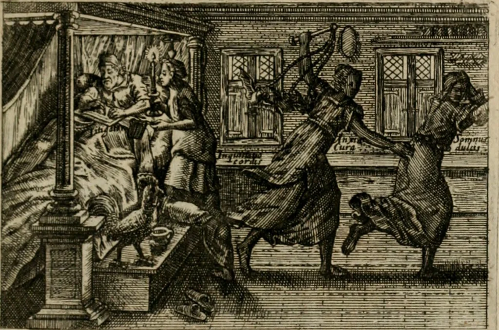 An illustration from PHILOSOPHIA PRACTICA, 1624, leaf 54