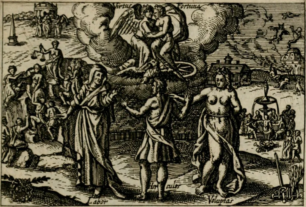 An illustration from PHILOSOPHIA PRACTICA, 1624, leaf 72
