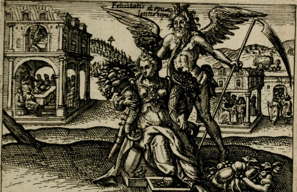 An illustration from PHILOSOPHIA PRACTICA, 1624, leaf 82