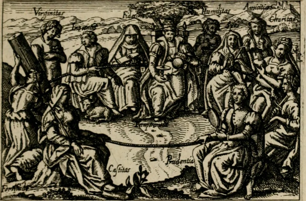 An illustration from PHILOSOPHIA PRACTICA, 1624, leaf 88