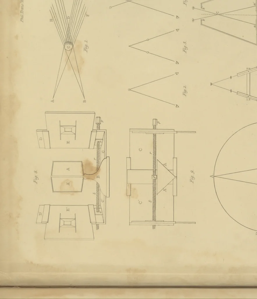An illustration from Philosophical transactions, 1665, leaf 516