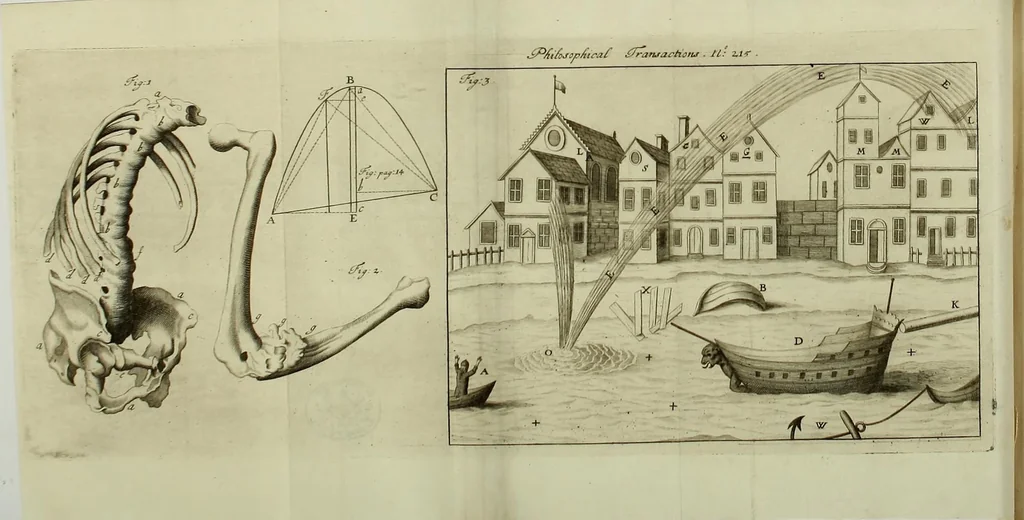 An illustration from Philosophical transactions of the Royal Society of London, 1695, leaf 33