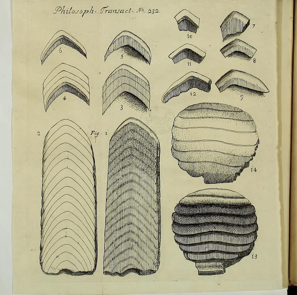 An illustration from Philosophical transactions of the Royal Society of London, 1695, leaf 726