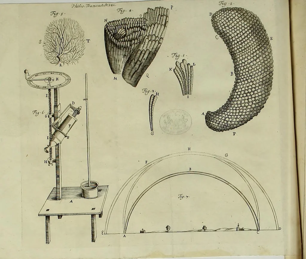 An illustration from Philosophical transactions of the Royal Society of London, 1699, leaf 188