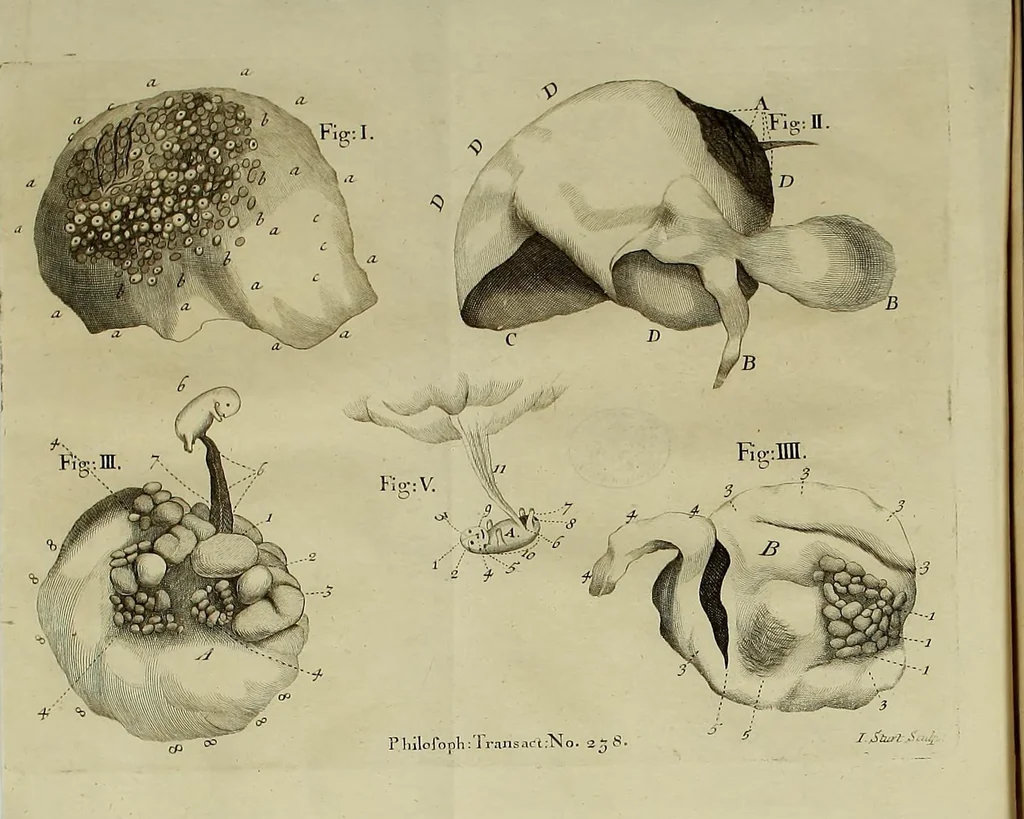 An illustration from Philosophical transactions of the Royal Society of London, 1699, leaf 86