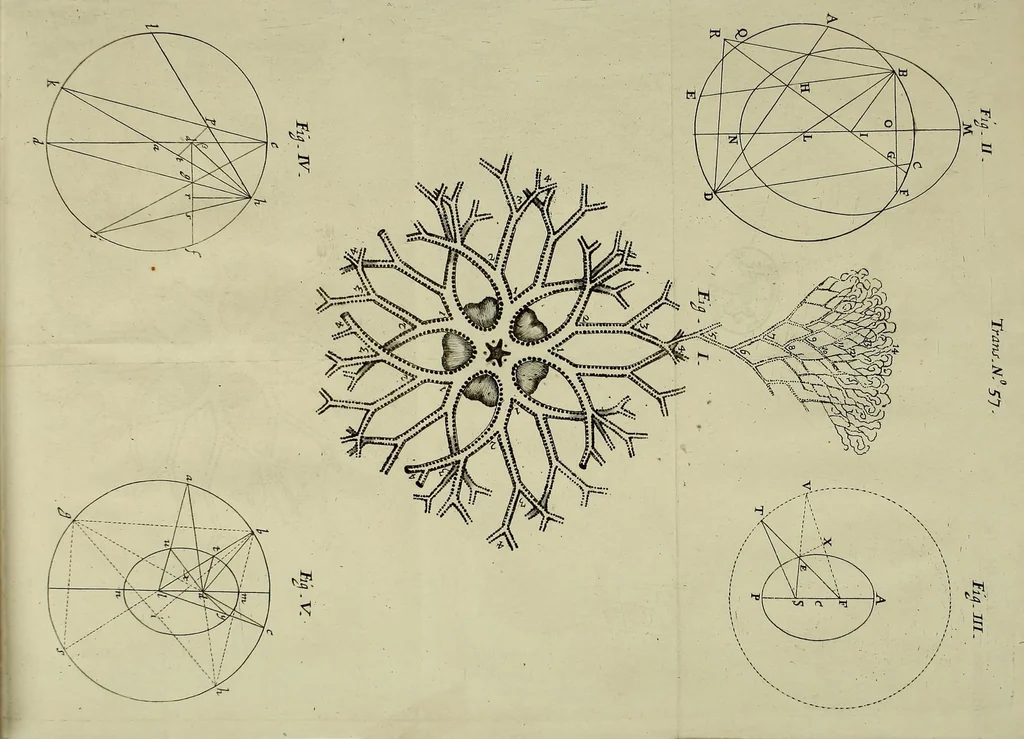An illustration from Philosophical transactions of the Royal Society of London, 1670, leaf 9