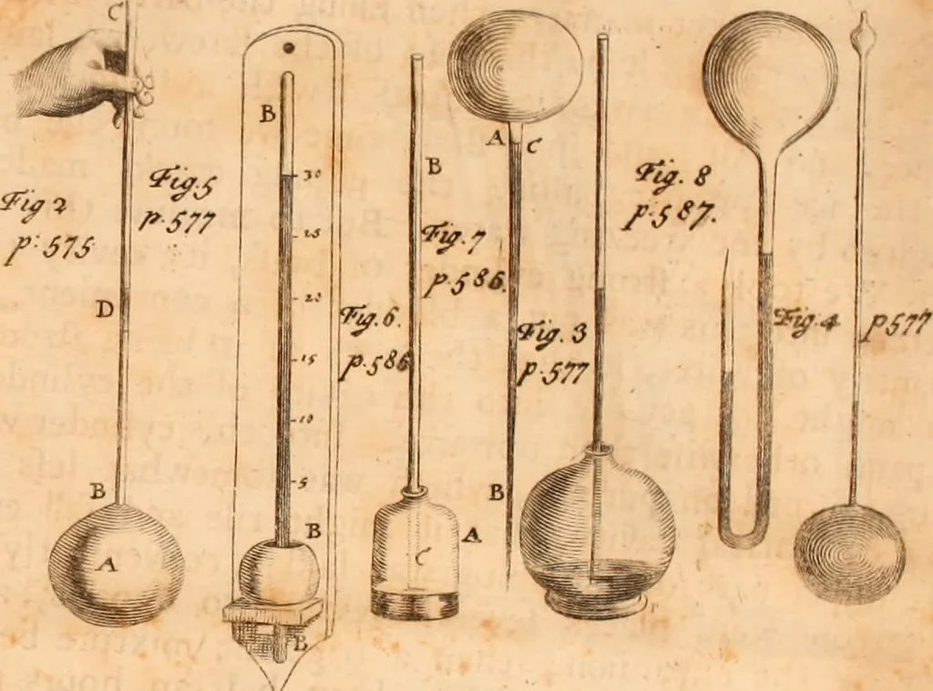 An illustration from The philosophical works of the Honourable Robert Boyle esq.: abridged, methodized, and disposed under the general heads of physics, statics, pneumatics, natural history, chymistry, and medicine, 1725, leaf 772