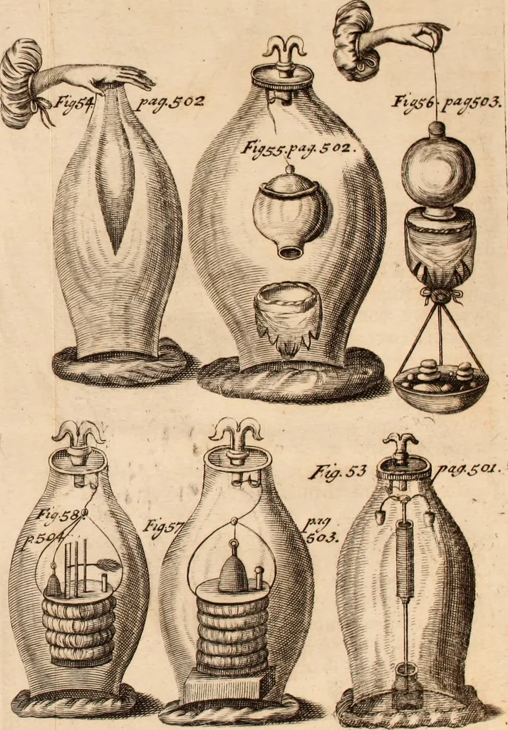 An illustration from The philosophical works of the Honourable Robert Boyle esq.: abridged, methodized, and disposed under the general heads of physics, statics, pneumatics, natural history, chymistry, and medicine, 1725, leaf 550