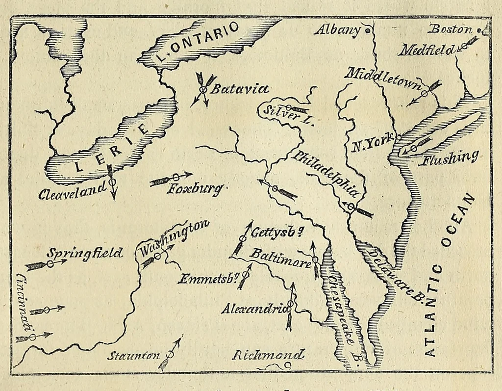 An illustration from The philosophy of storms, 1841, leaf 163