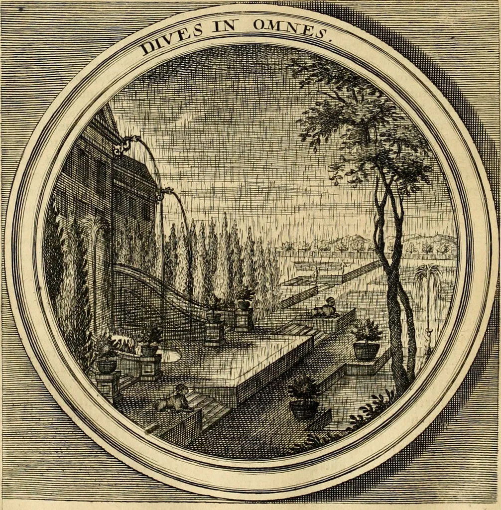 An illustration from Meteorologia philosophico-politica : in duodecim dissertationes per quaestiones meteorologicas & conclusiones politicas divisa, appositisque symbolis illustrata ..., 1698, leaf 147