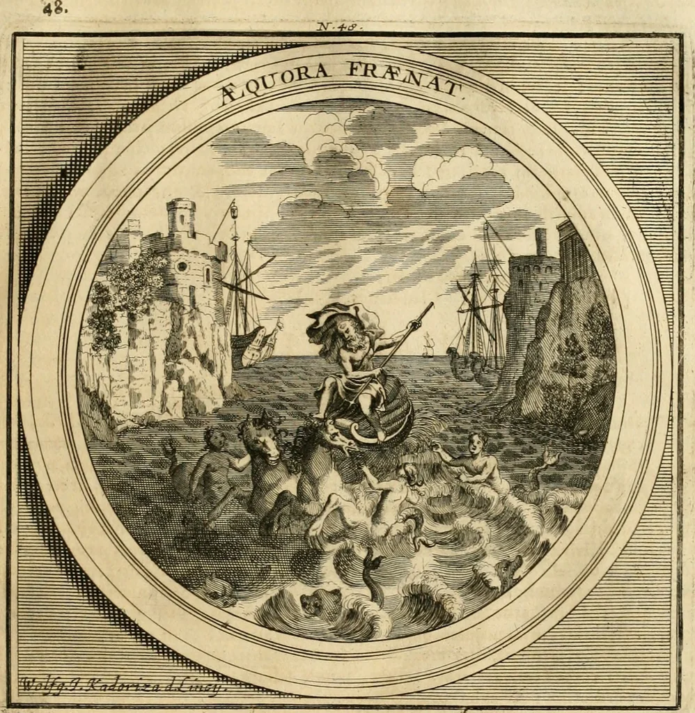 An illustration from Meteorologia philosophico-politica : in duodecim dissertationes per quaestiones meteorologicas & conclusiones politicas divisa, appositisque symbolis illustrata ..., 1698, leaf 174