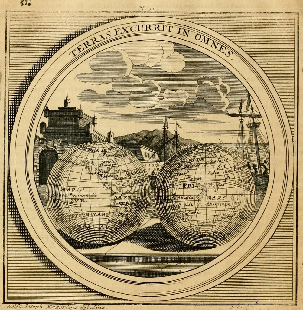 An illustration from Meteorologia philosophico-politica : in duodecim dissertationes per quaestiones meteorologicas & conclusiones politicas divisa, appositisque symbolis illustrata ..., 1698, leaf 183