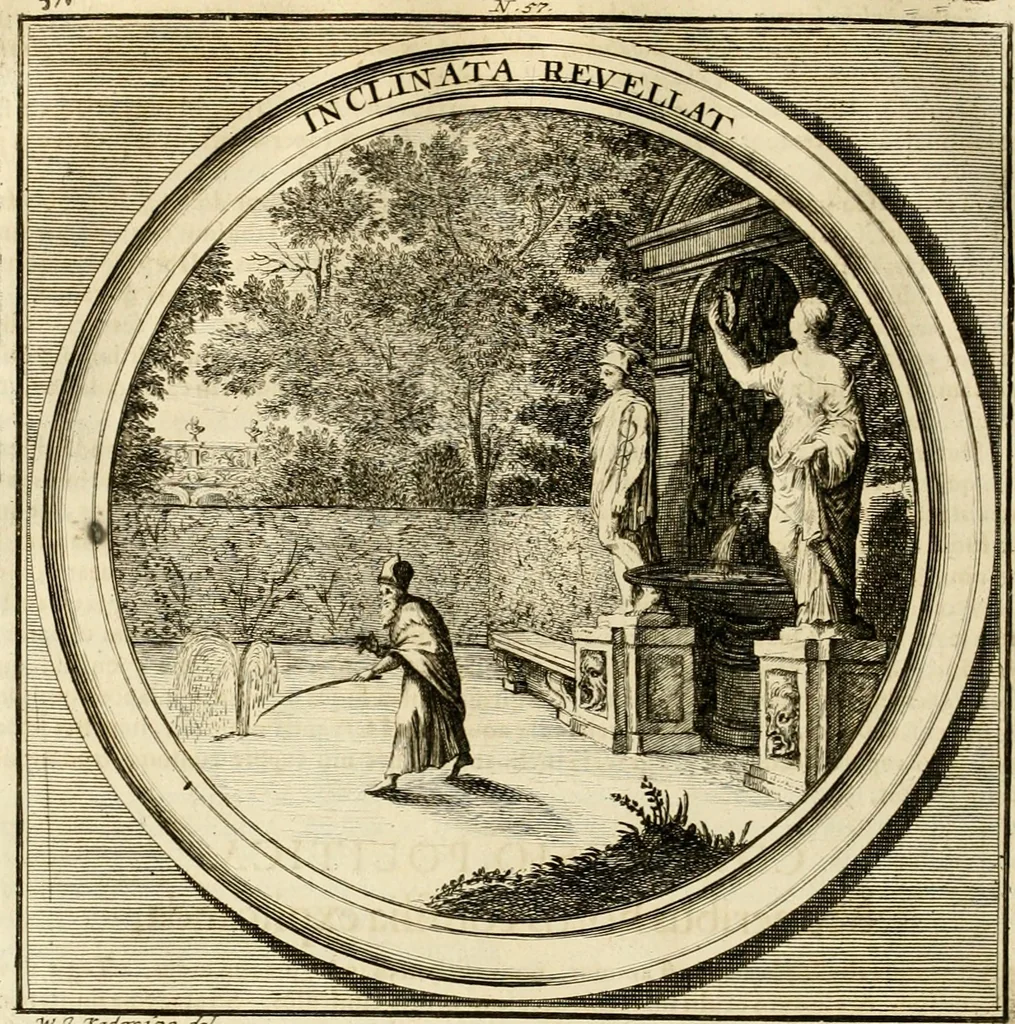 An illustration from Meteorologia philosophico-politica : in duodecim dissertationes per quaestiones meteorologicas & conclusiones politicas divisa, appositisque symbolis illustrata ..., 1698, leaf 203