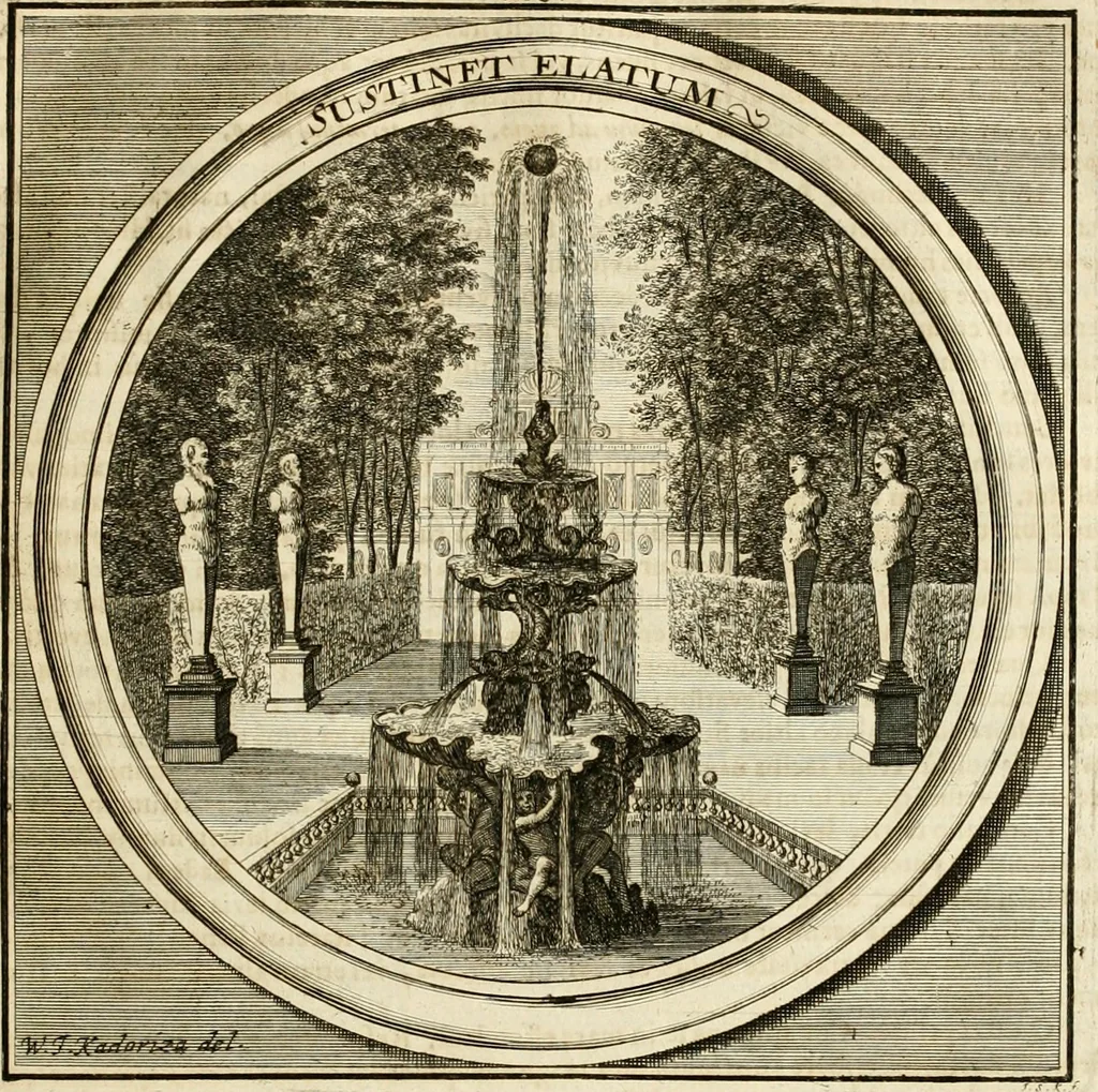 An illustration from Meteorologia philosophico-politica : in duodecim dissertationes per quaestiones meteorologicas & conclusiones politicas divisa, appositisque symbolis illustrata ..., 1698, leaf 206