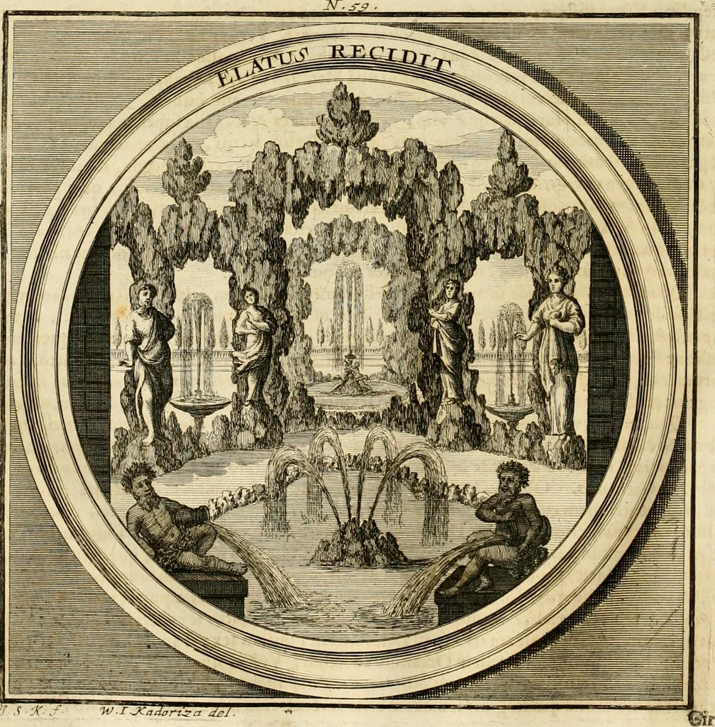 An illustration from Meteorologia philosophico-politica : in duodecim dissertationes per quaestiones meteorologicas & conclusiones politicas divisa, appositisque symbolis illustrata ..., 1698, leaf 209