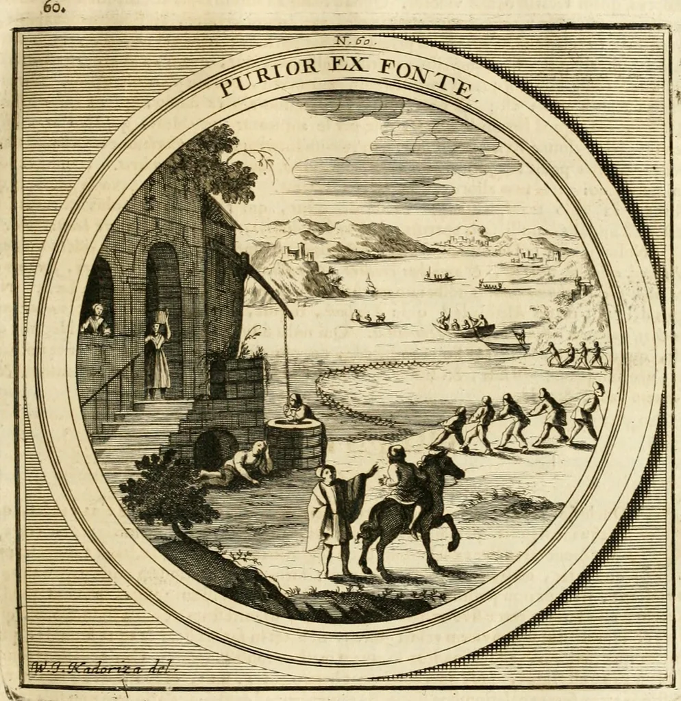 An illustration from Meteorologia philosophico-politica : in duodecim dissertationes per quaestiones meteorologicas & conclusiones politicas divisa, appositisque symbolis illustrata ..., 1698, leaf 212