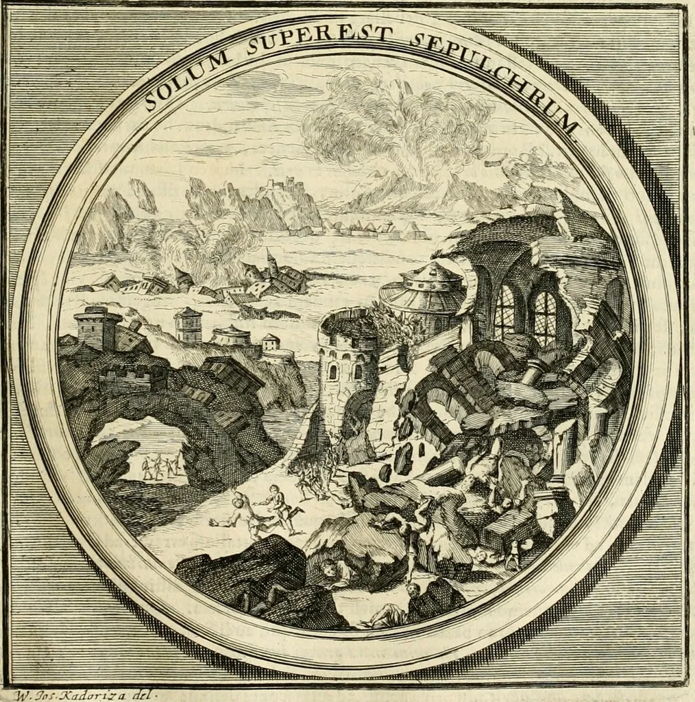 An illustration from Meteorologia philosophico-politica : in duodecim dissertationes per quaestiones meteorologicas & conclusiones politicas divisa, appositisque symbolis illustrata ..., 1698, leaf 232