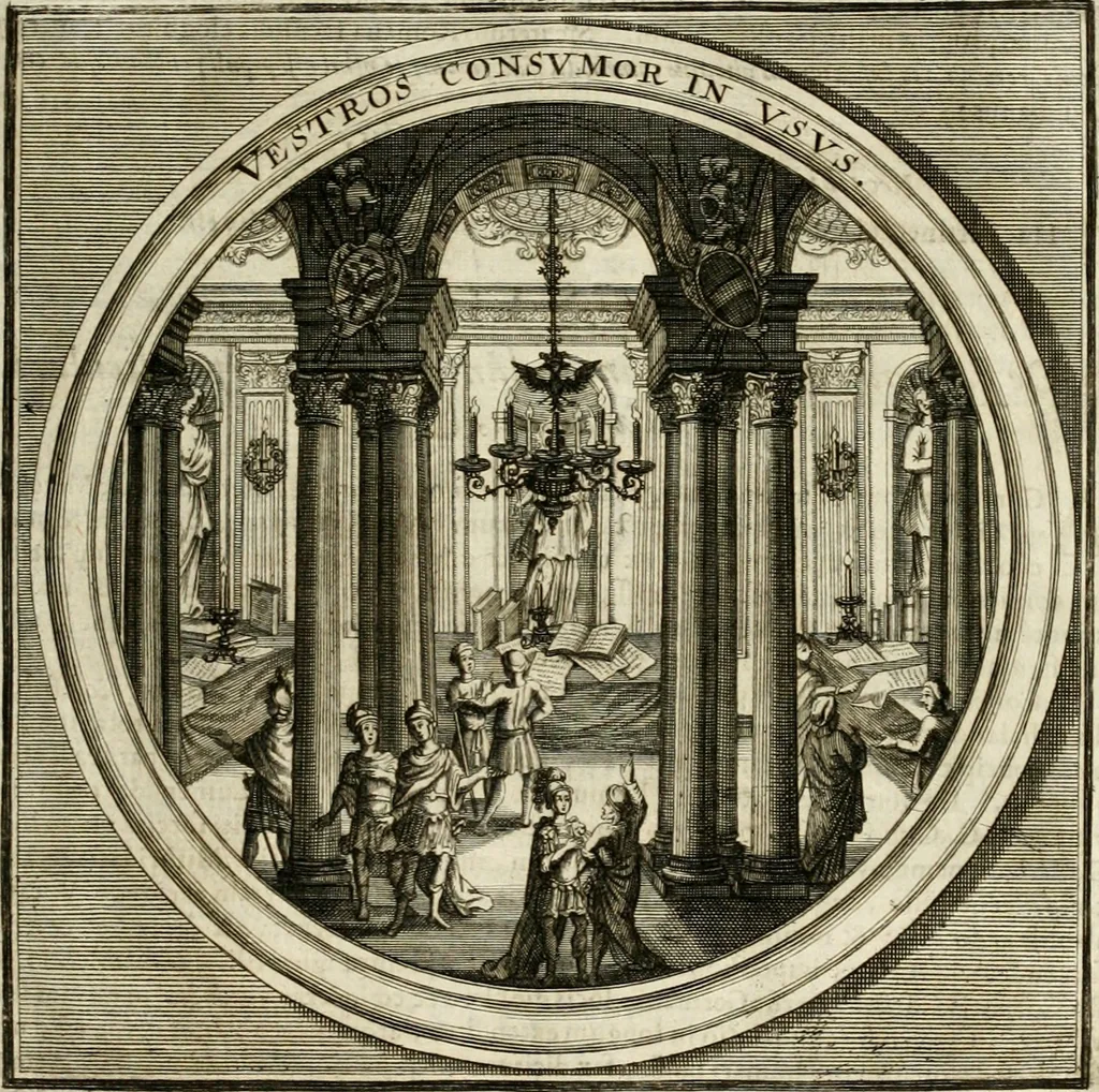 An illustration from Meteorologia philosophico-politica : in duodecim dissertationes per quaestiones meteorologicas & conclusiones politicas divisa, appositisque symbolis illustrata ..., 1698, leaf 30