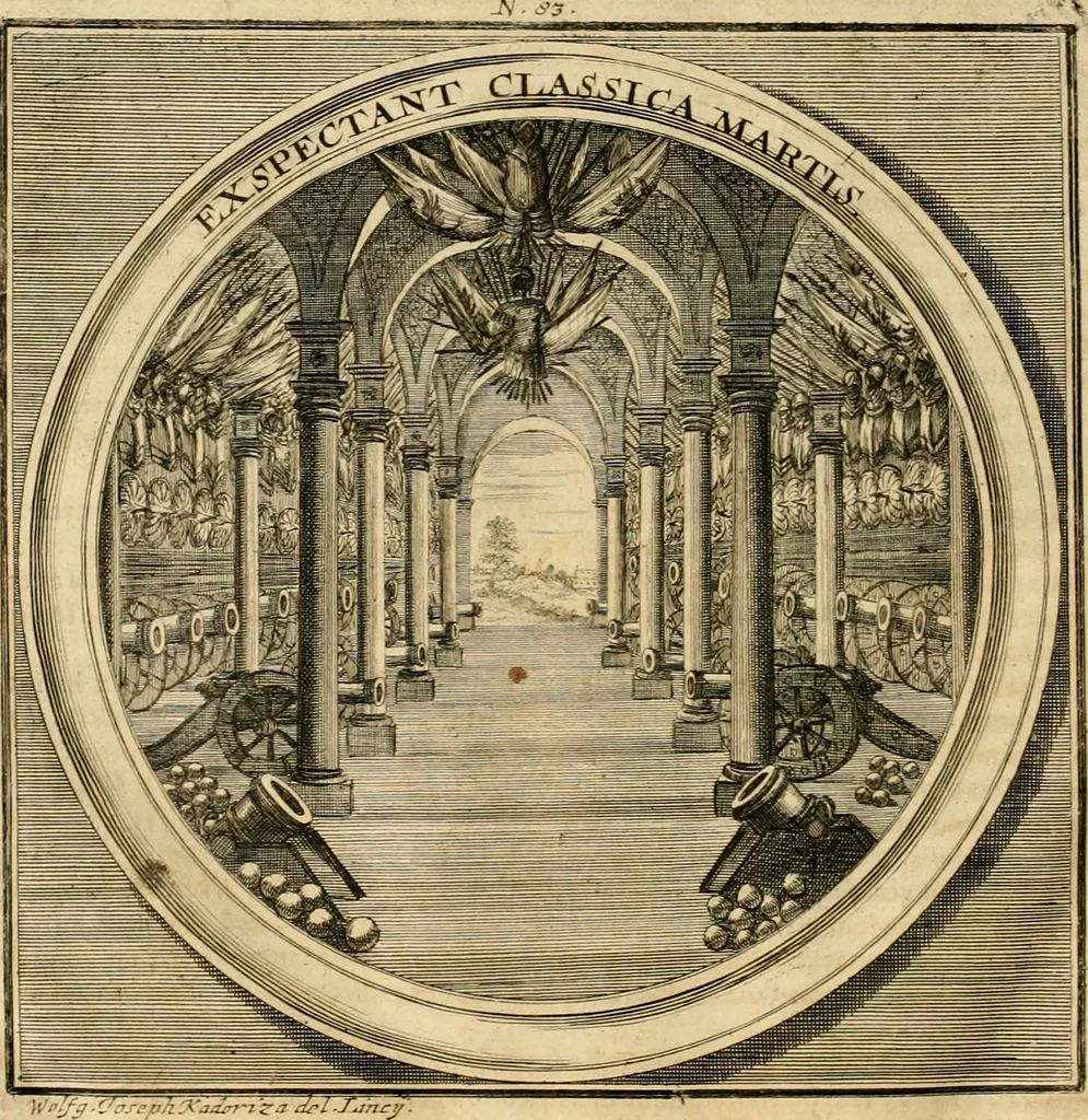An illustration from Meteorologia philosophico-politica : in duodecim dissertationes per quaestiones meteorologicas & conclusiones politicas divisa, appositisque symbolis illustrata ..., 1698, leaf 307
