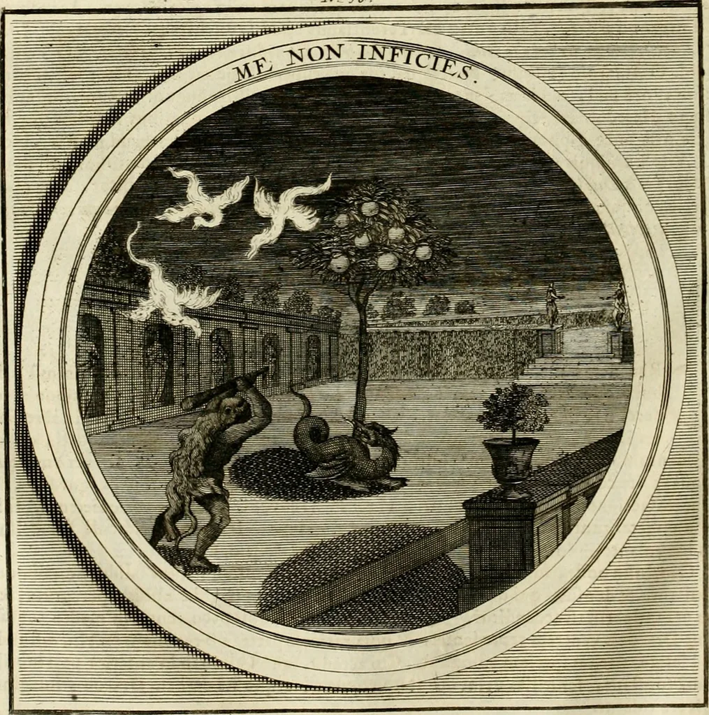 An illustration from Meteorologia philosophico-politica : in duodecim dissertationes per quaestiones meteorologicas & conclusiones politicas divisa, appositisque symbolis illustrata ..., 1698, leaf 39