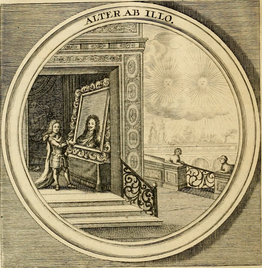 An illustration from Meteorologia philosophico-politica : in duodecim dissertationes per quaestiones meteorologicas & conclusiones politicas divisa, appositisque symbolis illustrata ..., 1698, leaf 99