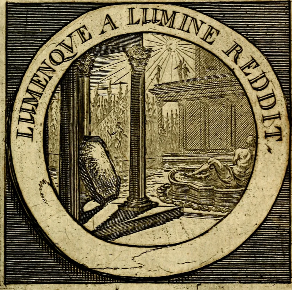 An illustration from Philothei [pseud.] Christliche sinne-bilder auss dem lateinischen ins teutsch gecracht, 1679, leaf 134
