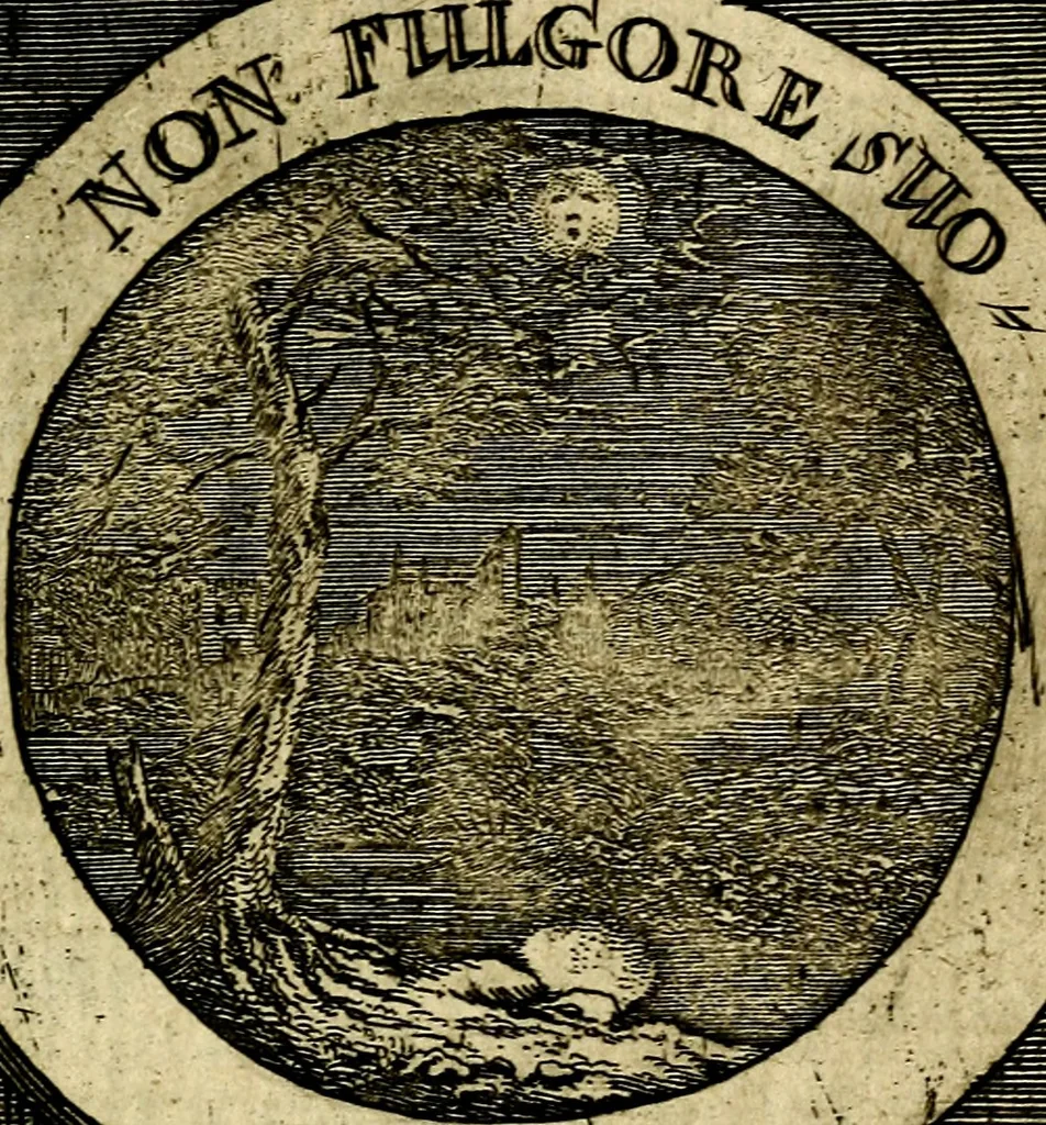 An illustration from Philothei [pseud.] Christliche sinne-bilder auss dem lateinischen ins teutsch gecracht, 1679, leaf 142