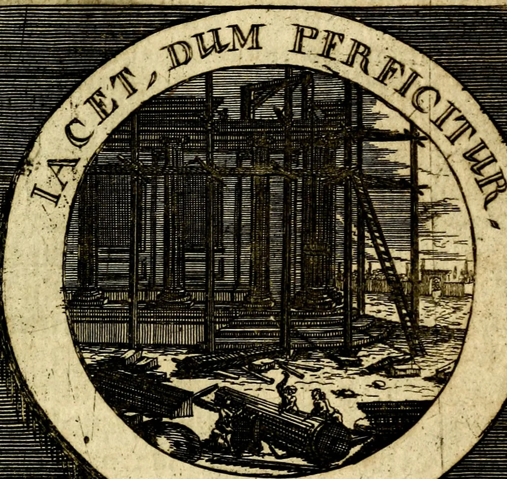 An illustration from Philothei [pseud.] Christliche sinne-bilder auss dem lateinischen ins teutsch gecracht, 1679, leaf 156