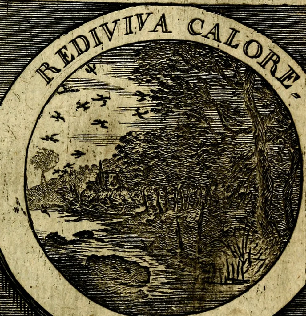 An illustration from Philothei [pseud.] Christliche sinne-bilder auss dem lateinischen ins teutsch gecracht, 1679, leaf 210