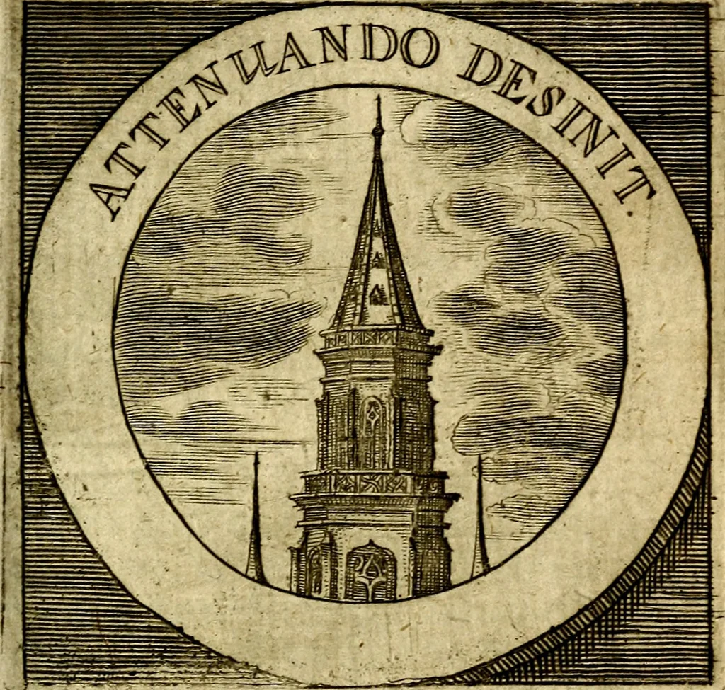 An illustration from Philothei [pseud.] Christliche sinne-bilder auss dem lateinischen ins teutsch gecracht, 1679, leaf 254