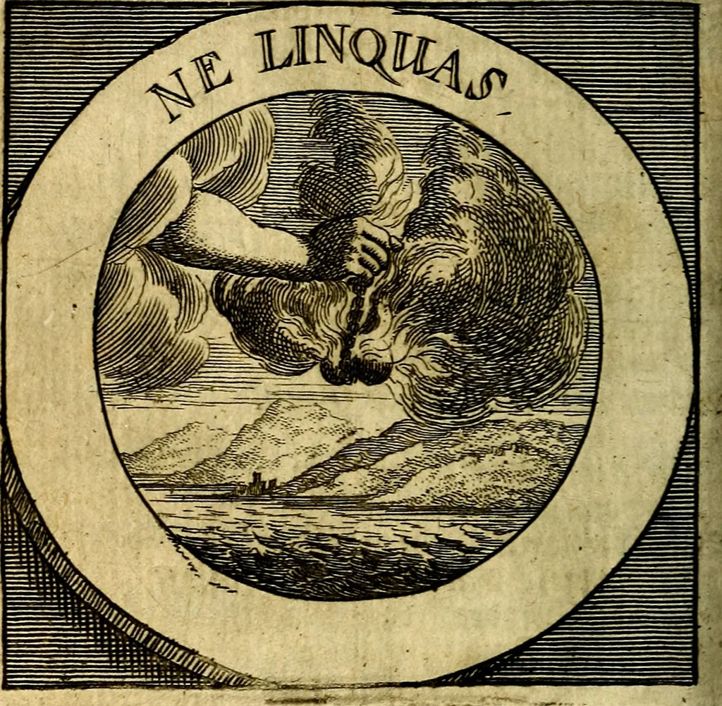An illustration from Philothei [pseud.] Christliche sinne-bilder auss dem lateinischen ins teutsch gecracht, 1679, leaf 289
